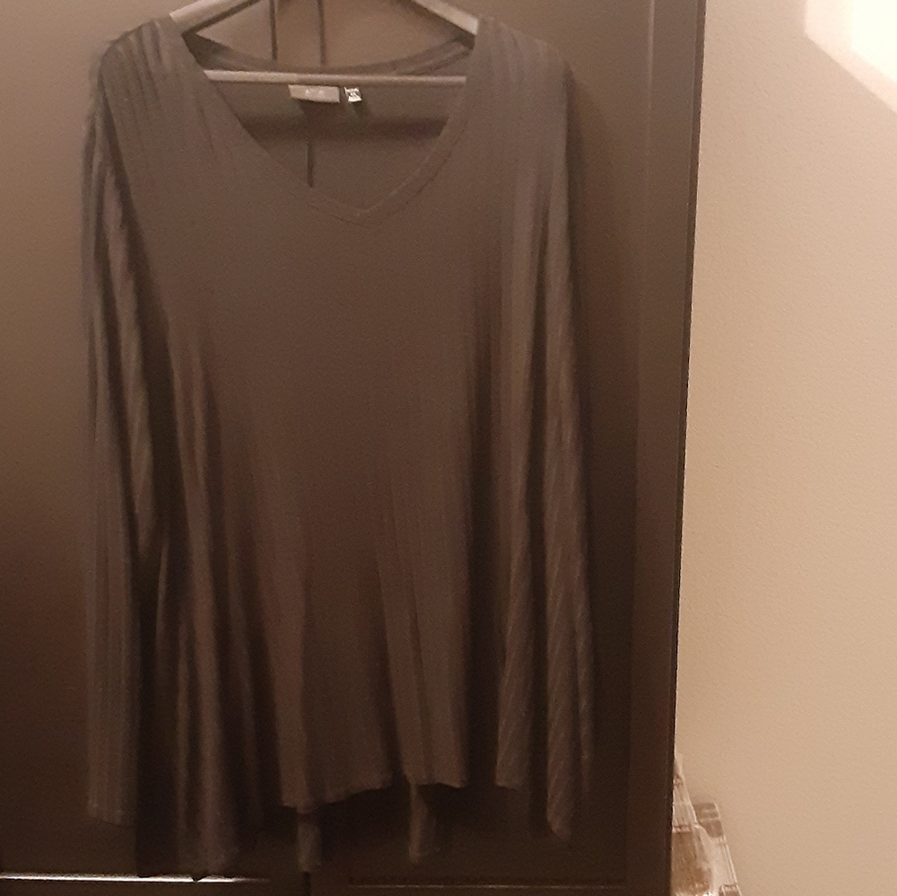APT.9 ESSENTIALS Women's Black Longsleeve Shirt Size 2X
